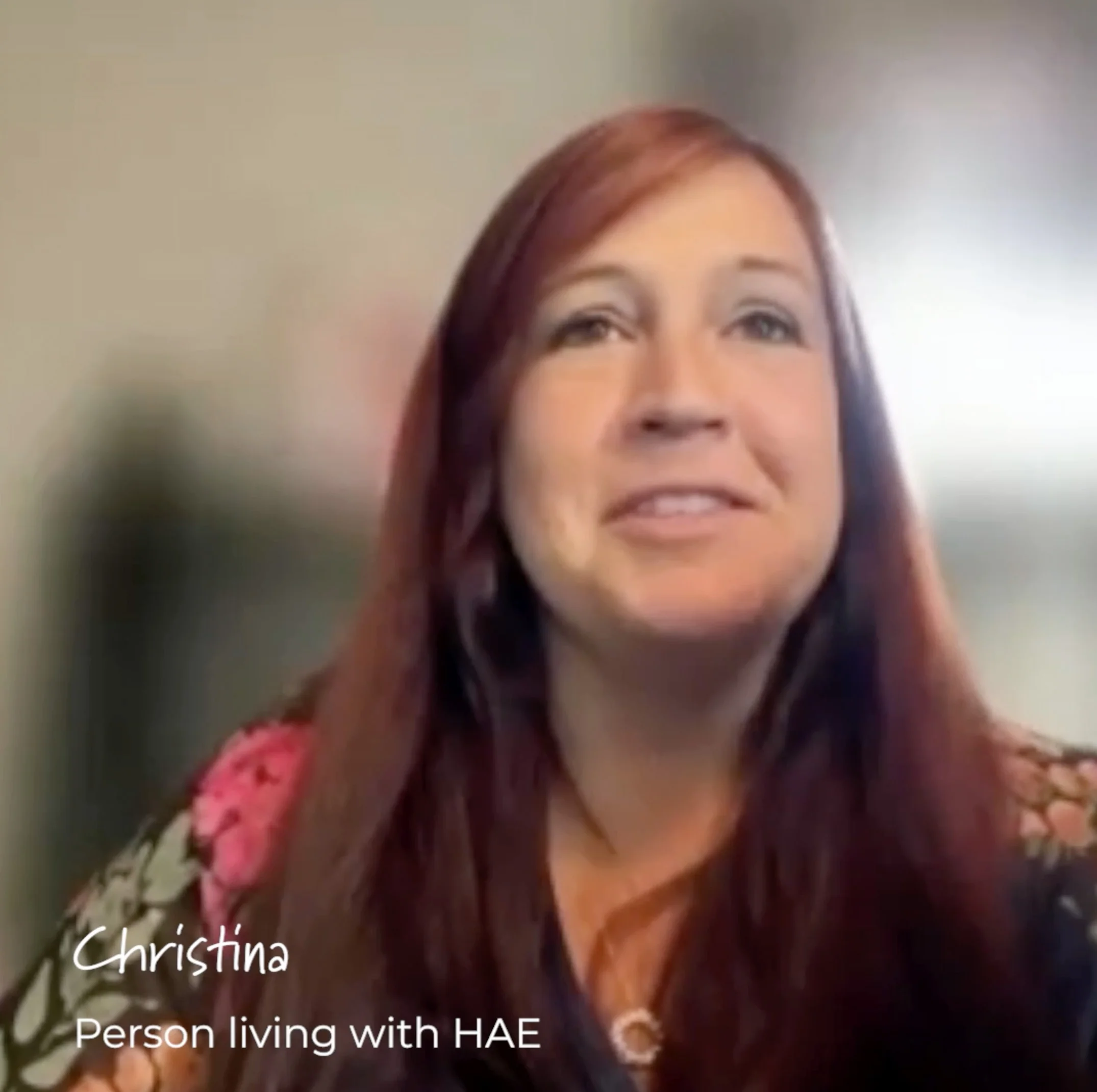 Video preview thumbnail of Ashley, a real person living with HAE sharing her story about attack progression
